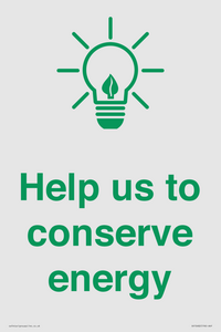 Help us to conserve energy 